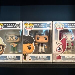 Funko Pop! Vinyl Bullet Train - Ladybug, The Wolf & Momomon Figures Set